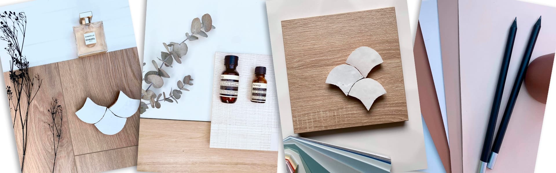 Planches de matériaux et d'inspiration pour la décoration intérieure