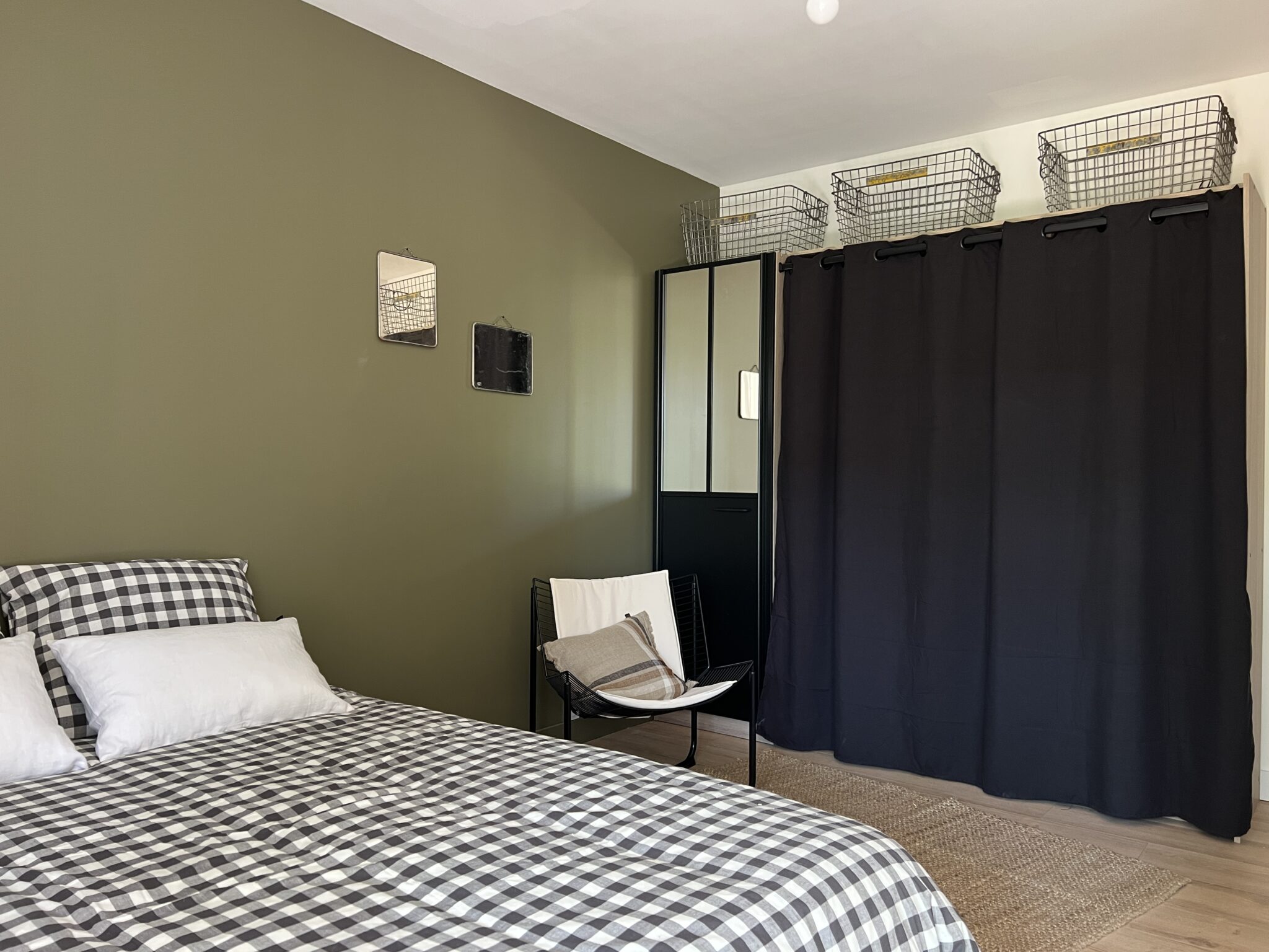 chambre verte ambiance arty appartement rennes