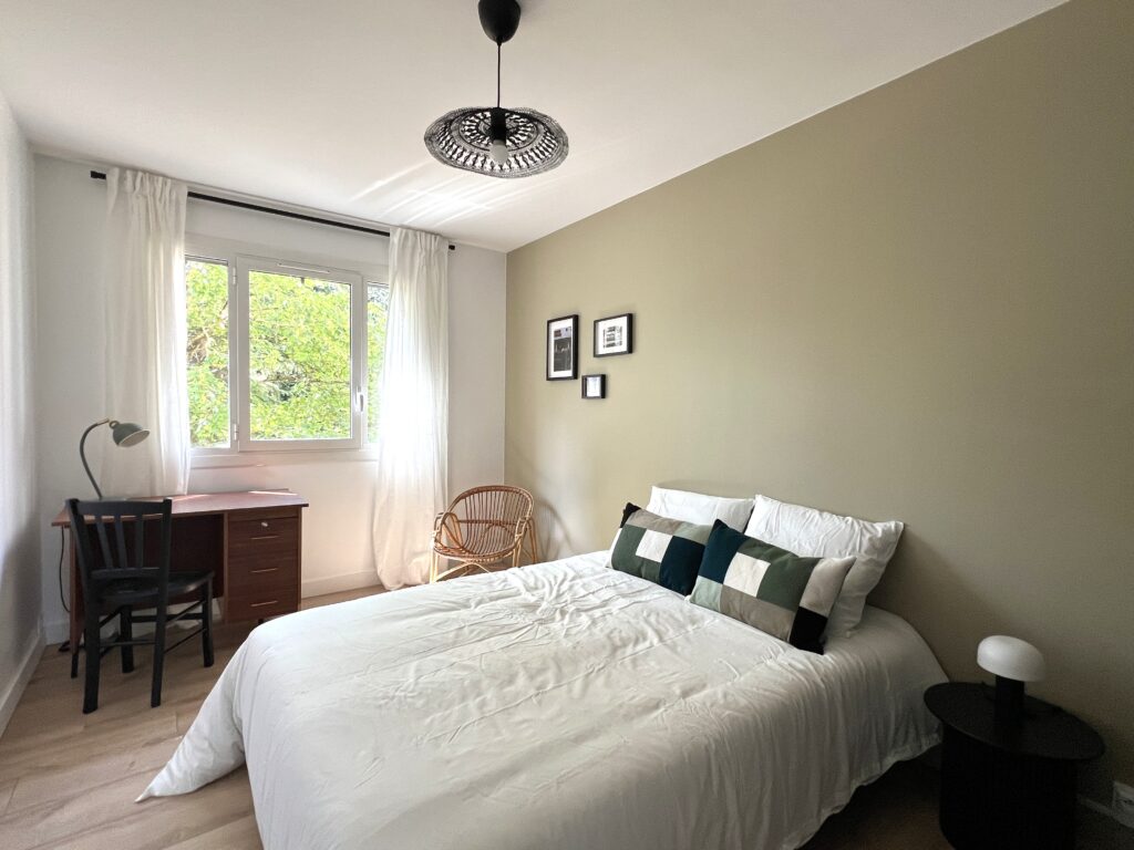 chambre verte ambiance arty appartement rennes